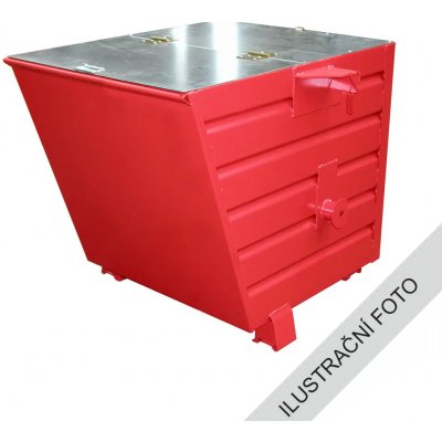 Happy End Výklopný kontejner TRV s víkem červená nosnost 2000 kg PLN 8823/CE – Zboží Mobilmania