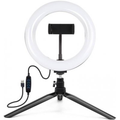 Puluz Tripod stolní kruhové LED světlo 7.9'' černé PKT3073B – Zboží Živě