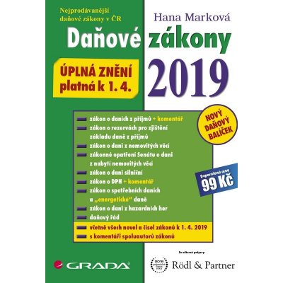 Daňové zákony 2019 - Úplná znění k 1. 4. 2019 - Hana Marková – Zboží Mobilmania