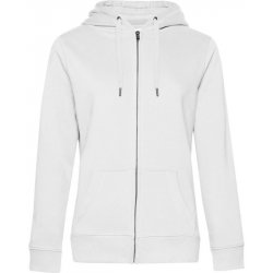 B&C mikina QUEEN Zipped Hood s kapucí a zipem dámská COT-01W03Q00101 bílá