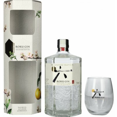Roku Gin 43% 0,7 l (dárkové balení 1 sklenice) – Sleviste.cz