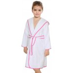 Dětský froté župan bílý s růžovou stuhou - Bellatex – Sleviste.cz