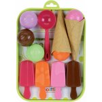 Écoiffier 100% Chef 984 zmrzlina s kornoutu růžovo-oranžovo-zelená – Zboží Dáma