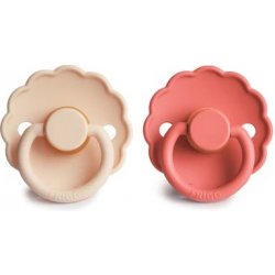 Frigg dudlík Daisy 2 pack Pink Cream/Poppy