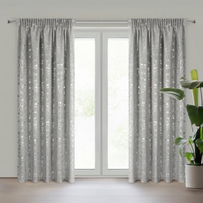 EUROFIRANY ZÁVĚS NA PÁSCE INES 140X270 CM STŘÍBRNÁ – Hledejceny.cz