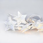 Solight LED řetěz vánoční hvězdy kovové bílé 10LED 1m 2x AA IP20 – Hledejceny.cz