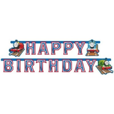 Amscan Banner Happy Birthday Mašinka Tomáš – Zboží Dáma