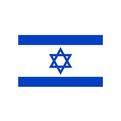 Samolepka na auto voděodolná vlajka Izrael