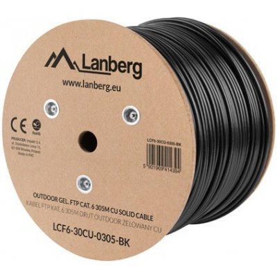 Lanberg LCF6-30CU-0305-BK Gel. FTP Cat. 6 venkovní, 305m – Zboží Mobilmania