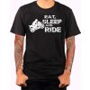 Pánské Tričko Motorkářské tričko Eat Sleep and Ride Bílá