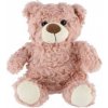 Plyšák Teddies Medvěd/Medvídek sedící růžový 22 cm