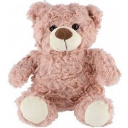 Teddies Medvěd/Medvídek sedící růžový 22 cm