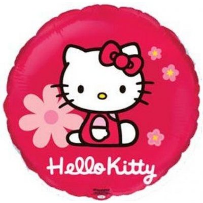 Fóliový balónek Hello Kitty červený kruh 45 cm – Zboží Mobilmania