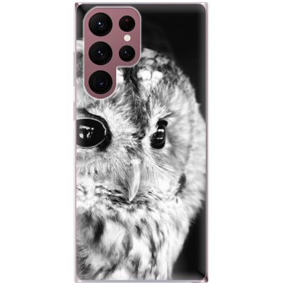 Pouzdro iSaprio - BW Owl Samsung Galaxy S22 Ultra 5G