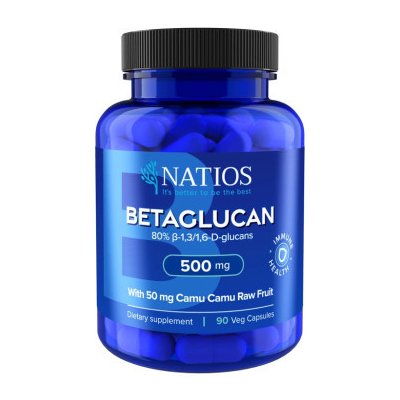 NATIOS Betaglucan, Betaglukany s Camu Camu 500 mg 90 veganských kapslí – Zboží Mobilmania