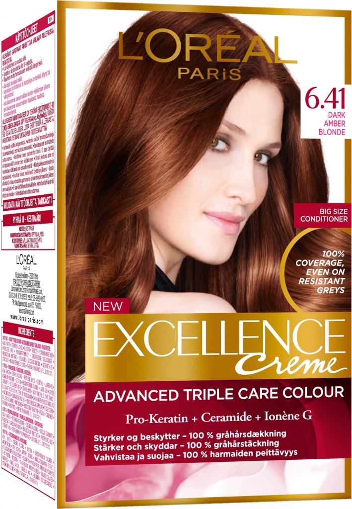 L\'Oréal Excellence Creme Triple Protection 6.41 hnědá oříšková