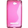 Pouzdro a kryt na mobilní telefon Pouzdro S-Case HTC Windows Phone 8S růžové