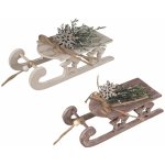 Anděl Přerov Dřevěné sáňky s dekorací, 18 x 7 x 5 cm – Hledejceny.cz