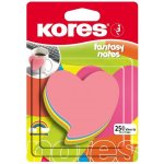Kores Neonové bločky 70x70mm tvar srdce / 250 lístků, mix 5 barev (48705) – Hledejceny.cz