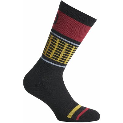 Dotout Cyklistické ponožky Quarz Sock black-red-yellow