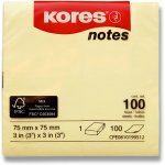 Kores samolepicí bloček 75 x 75 mm, 100 listů – Sleviste.cz