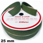 Pásek na suchý zip Háček a Smyčka set, barva khaki 25 mm balení 25 m – Hledejceny.cz