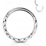 Šperky4U Segment kruh s dekorem helix cartilage tragus piercing NS0052ST-1210 – Hledejceny.cz