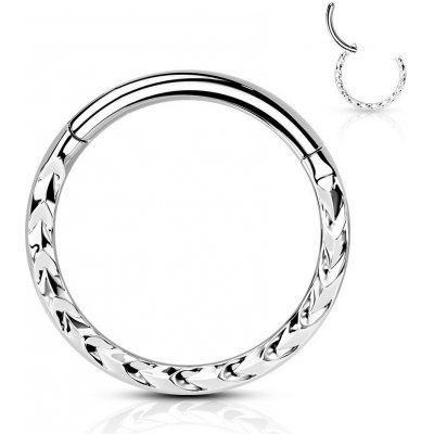 Šperky4U Segment kruh s dekorem helix cartilage tragus piercing NS0052ST-1210 – Hledejceny.cz