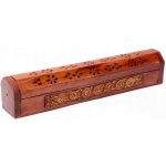 Mani Bhadra Stojánek na vonné tyčinky truhlička s motivem čaker 31 x 5,5 x 6 cm – Zboží Dáma