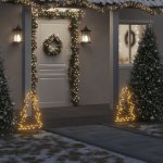 zahrada-XL Vánoční světelná dekorace s hroty Stromek 80 LED diod 60 cm – Hledejceny.cz