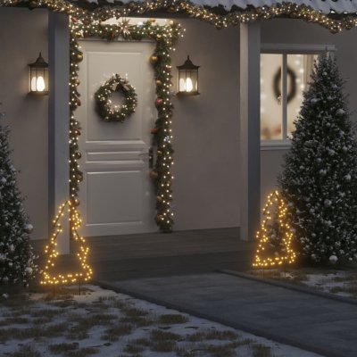 zahrada-XL Vánoční světelná dekorace s hroty Stromek 80 LED diod 60 cm – Hledejceny.cz