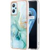 Pouzdro a kryt na mobilní telefon Realme PROTEMIO 41620 IMD MARBLE Ochranný kryt Realme 9i GREEN