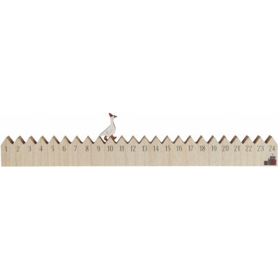 IB LAURSEN Adventní kalendář Walking Goose 50 cm přírodní barva dřevo – Zboží Dáma