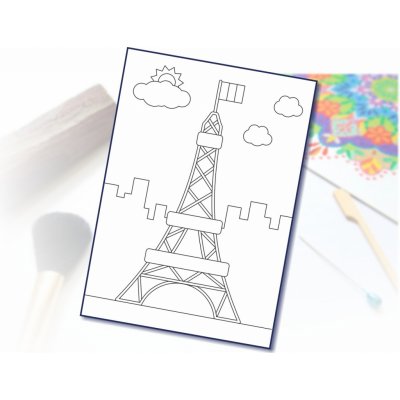 Radost v písku Šablona na pískování Eiffelova věž A5 148 x 210 mm – Zbozi.Blesk.cz