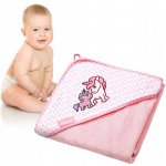 BabyOno Bambusová osuška s kapucí Jednorožec růžová 100 x 100 cm – Zboží Dáma