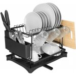 Dvoupatrový odkapávač na nádobí 42x30 cm SPRINGOS KI0157 černý – Zboží Mobilmania