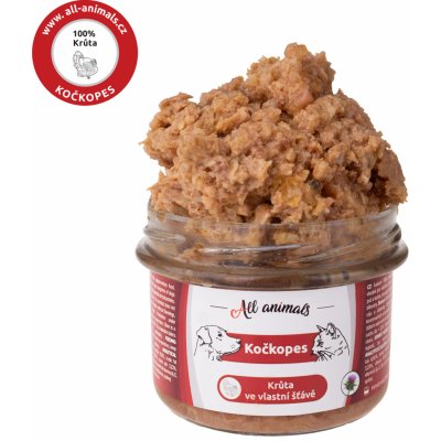 All Animals kočkopes Krůta ve vlastní šťávě 200 g – Zboží Mobilmania