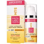 HADA LABO TOKYO SUN SPF50 Voděodolný matující opalovací krém na obličej Light hydrator sun face cream 50 ml – Hledejceny.cz