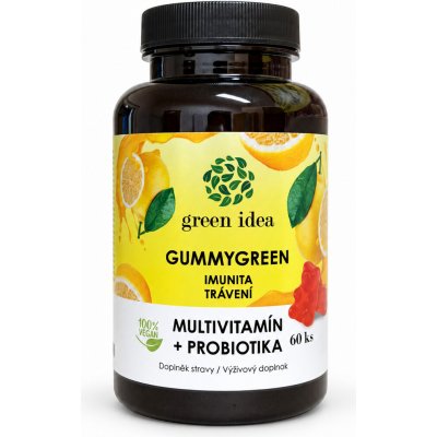 Green idea Gummygreen Multivitamín + probiotika 60 tablet – Hledejceny.cz