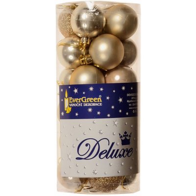 EverGreen Vánoční ozdoby koule pr. 4 cm 24 ks champagne – Hledejceny.cz
