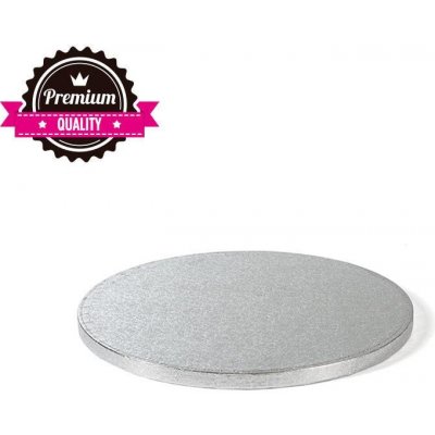 Stříbrná podložka pod dort 30cm síla 1,2cm - Decora – HobbyKompas.cz