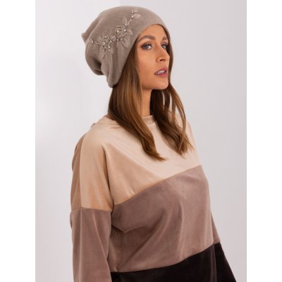 Wool Fashion Italia čepice AT-CZ-2329.79 Béžová tmavě – Hledejceny.cz