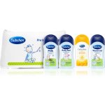 Bübchen Sensitive tělové mléko pro dětskou pokožku 50 ml + jemná bylinná koupel 50 ml + dětský mycí gel a šampon 2 v 1 50 ml + mycí gel s heřmánkem a výtažky z ovsa 50 ml dárková sada – Sleviste.cz