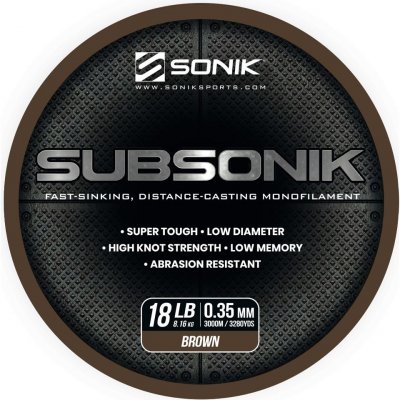 Sonik Subsonik Brown 3000 m 0,35 mm – Zboží Mobilmania