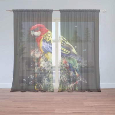 Záclony Barevný papoušek: 2 ks - 150x250 cm - Sablio – Hledejceny.cz