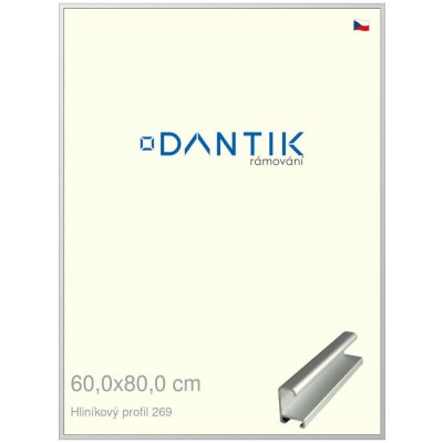 DANTIK rámeček 60 x 80 profil 7269 Stříbrná matná – Zboží Mobilmania