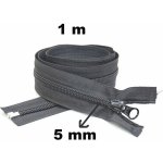 Zip spirálový Dělitelný Grafitový 5 mm délka 100 cm – Zboží Dáma