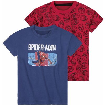 Chlapecké triko, 2 kusy (červená celoplošný potisk / modrá) – Zboží Mobilmania