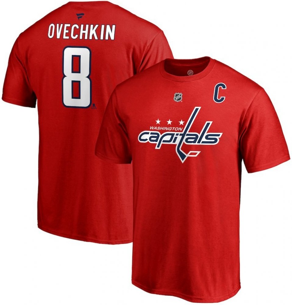Fanatics Branded tričko #8 Alex Ovechkin Washington Capitals Stack Logo  Name & number | Srovnanicen.cz