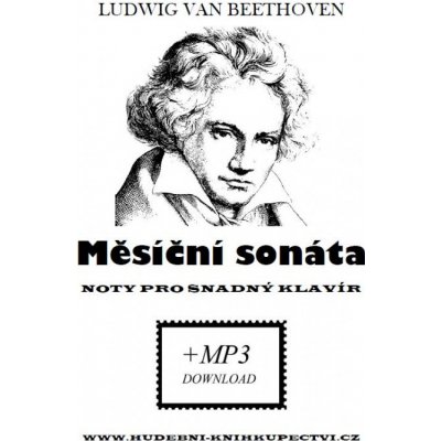 Ludwig van Beethoven: Měsíční sonáta (noty na snadný klavír) – Zboží Mobilmania